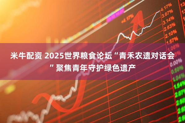 米牛配资 2025世界粮食论坛“青禾农遗对话会”聚焦青年守护绿色遗产